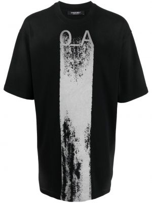 Raštuotas medvilninis marškinėliai A-cold-wall* juoda