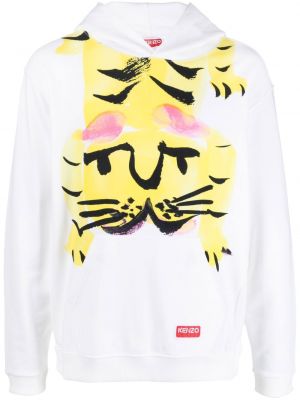 Pullover с тигров принт Kenzo бяло