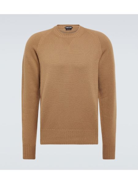 Džemper od kašmira Tom Ford smeđa