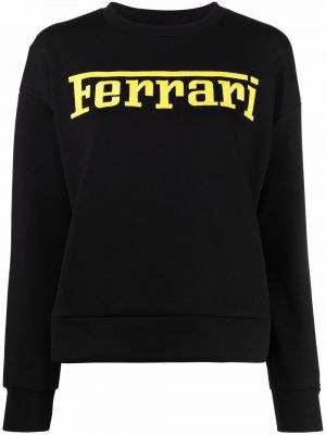 Sweatshirt mit stickerei Ferrari schwarz