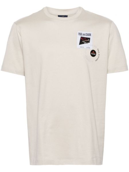 T-shirt en coton Paul & Shark beige