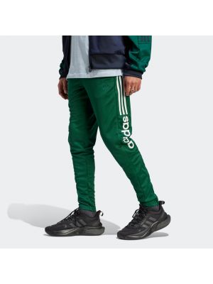Брюки скинни слим Adidas зеленые