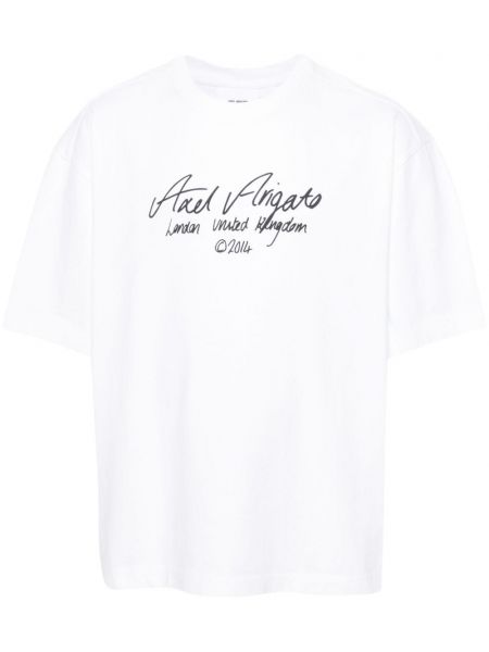 T-shirt en coton à imprimé Axel Arigato blanc