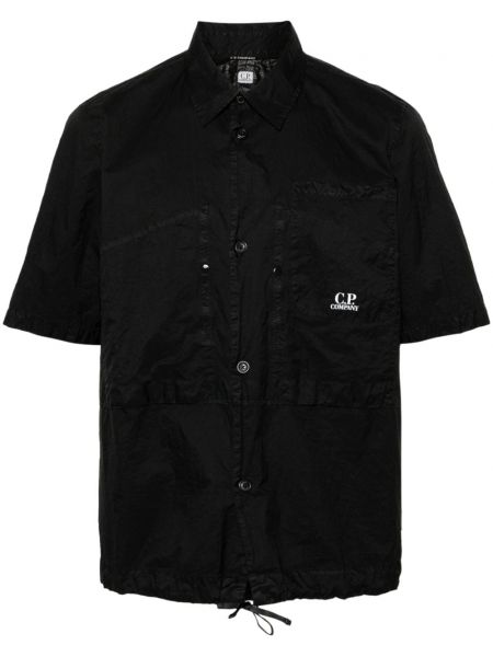 Риза с принт C.p. Company черно