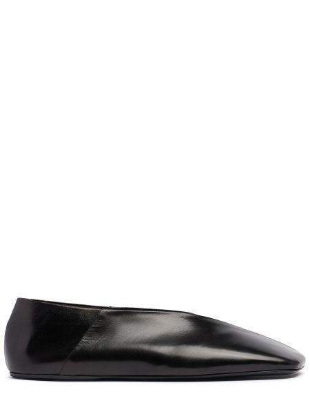 Ballerines en cuir Jil Sander noir