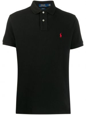 Hímzett pólóing Polo Ralph Lauren fekete