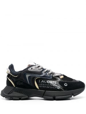 Sneakers με σχέδιο από διχτυωτό Lacoste μαύρο