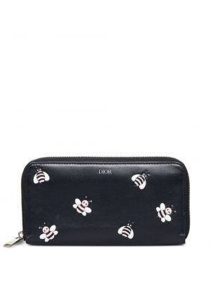 Peňaženka na zips Christian Dior čierna