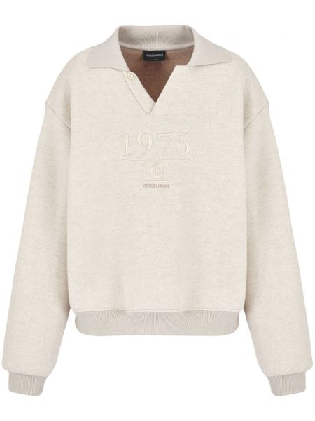 V-hals broderet sweatshirt Giorgio Armani