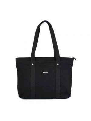 Shopper handtasche mit reißverschluss Barbour schwarz