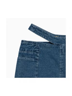 Spódnica jeansowa w paski Cormio niebieska