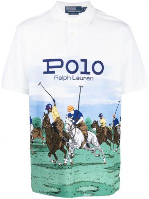 Hímzett pamut pólóing nyomtatás Polo Ralph Lauren
