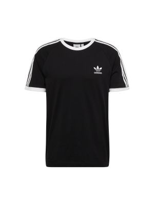 T-shirt slim à rayures Adidas Originals noir