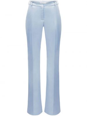 Pantaloni din satin Nina Ricci albastru
