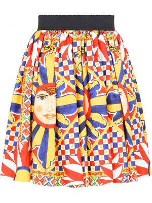 Suknja s printom Dolce & Gabbana crvena