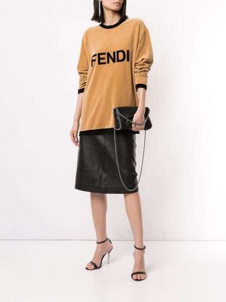 Camiseta de terciopelo‏‏‎ Fendi Pre-owned marrón