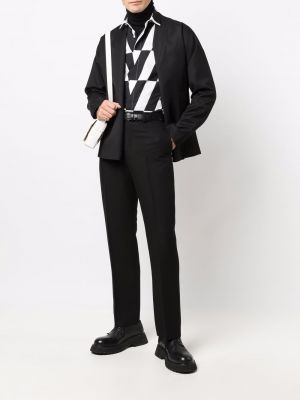 Camisa con estampado Valentino negro