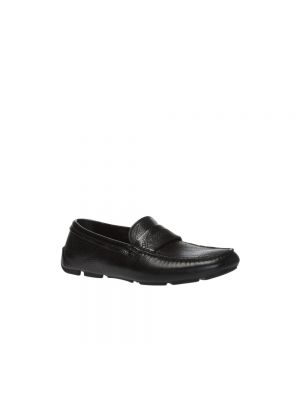 Loafers de cuero Giorgio Armani negro