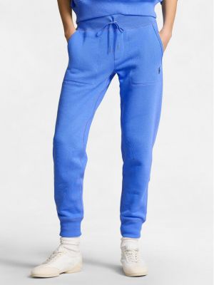 Pantaloni sport cu croială lejeră Polo Ralph Lauren albastru