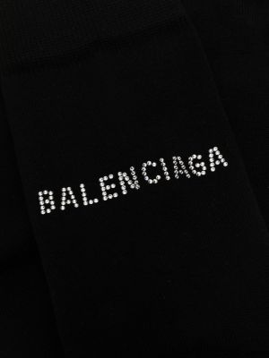 Chaussettes à imprimé en cristal Balenciaga noir