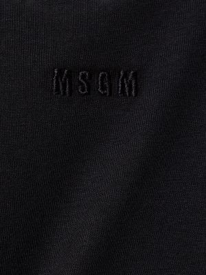Памучна тениска Msgm черно