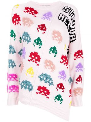 Асиметричен пуловер Stella Mccartney розово