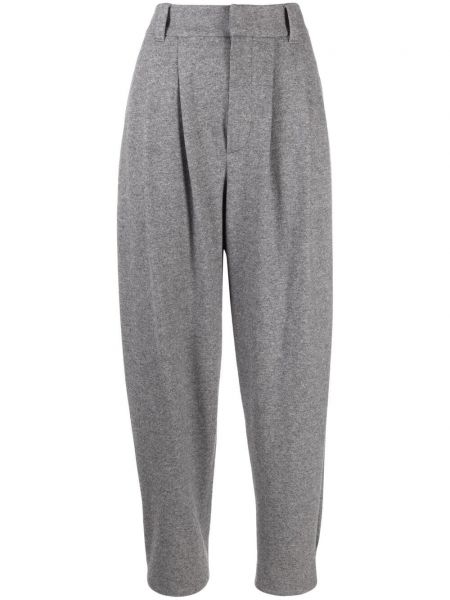 Pantaloni di cachemire Brunello Cucinelli grigio