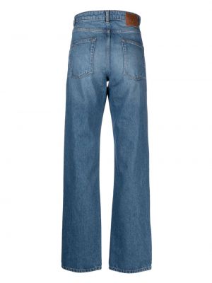 Straight fit džíny s vysokým pasem Ba&sh modré