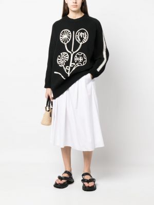 Bavlněný svetr s výšivkou Nanushka