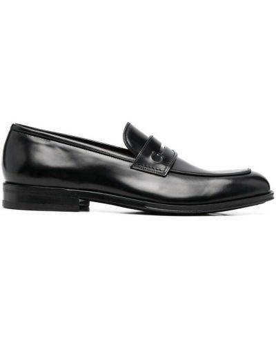 Skinn loafers Salvatore Ferragamo svart