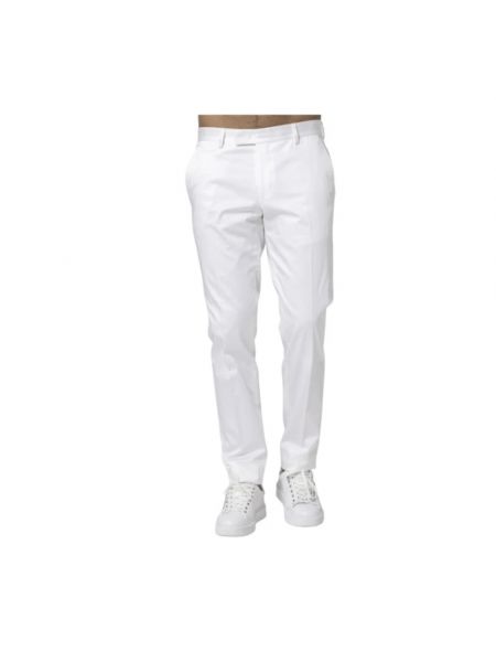 Satynowe spodnie bawełniane Karl Lagerfeld białe