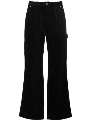 Панталон от рипсено кадифе Dunst черно