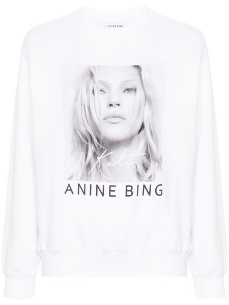 Sweatshirt aus baumwoll Anine Bing weiß