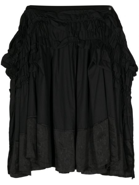Pamučna midi suknja s volanima Comme Des Garçons Tao crna
