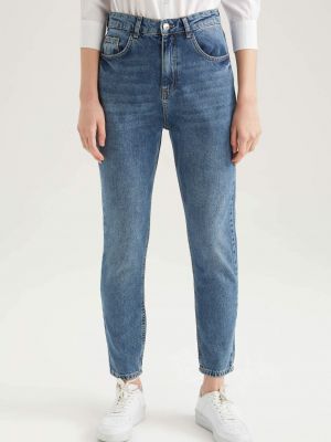 Priliehavé džínsy s vysokým pásom Defacto modrá