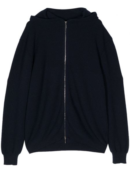 Vilnonis džemperis su gobtuvu Cruciani mėlyna