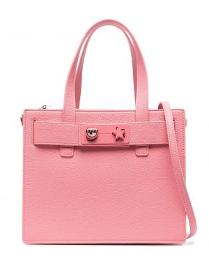 Τσάντα shopper με μοτίβο αστέρια Chiara Ferragni ροζ