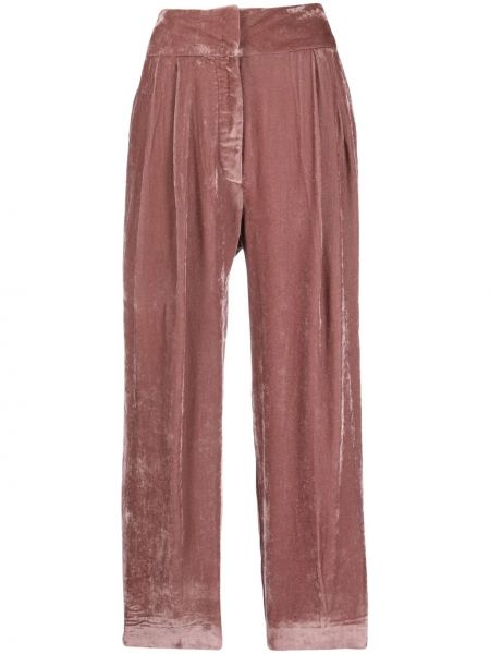 Pantaloni in viscosa Fabiana Filippi rosa