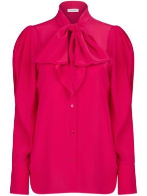 Bluză de mătase Nina Ricci roz