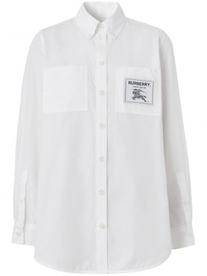 Памучна риза бяло Burberry