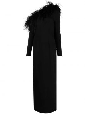 Rochie de seară cu pene Taller Marmo negru
