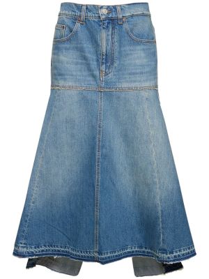Priliehavá džínsová sukňa Victoria Beckham modrá