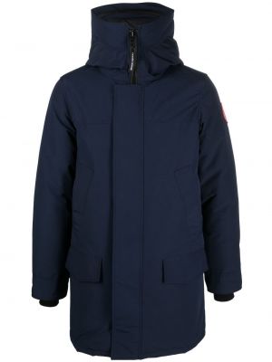 Παλτό με κουκούλα Canada Goose μπλε
