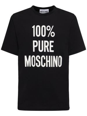 Bavlnené tričko Moschino biela