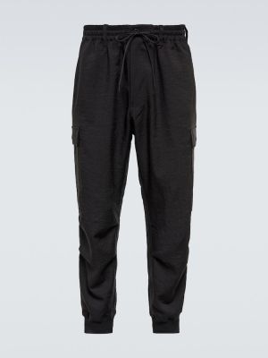 Карго панталони от джърси Y-3 черно