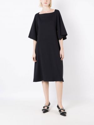 Midi šaty s tříčtvrtečními rukávy Gloria Coelho černé