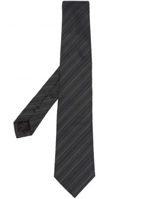 Pruhovaná kravata Emporio Armani černá