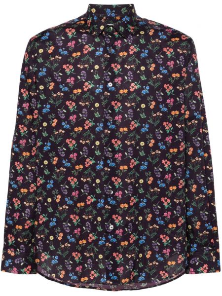 Geblümte hemd aus baumwoll mit print Paul Smith lila