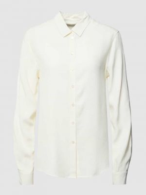 Bluzka z wiskozy w jednolitym kolorze Seidensticker biała