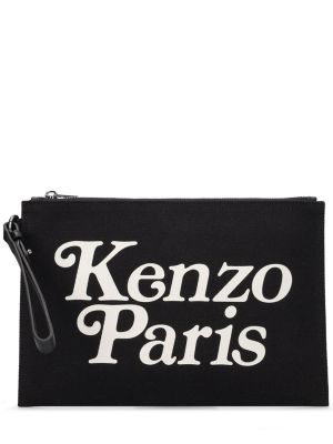 Geantă din bumbac Kenzo Paris negru